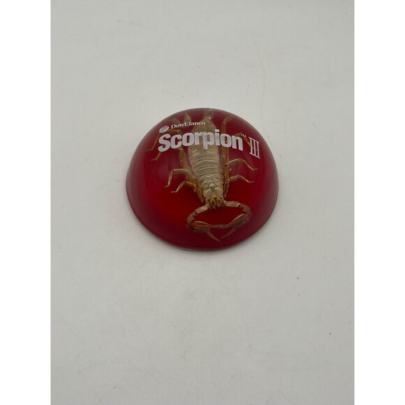 Vintage Real Scorpion Dow Elanco Scorpion III Herbicide Paperweight - Picture 5 of 5
